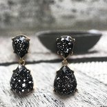 Oorbellen spot zwart