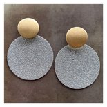 Oorbellen zilver glitter