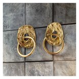 Oorbellen disc ring goud