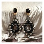 Oorbellen ornament grijs