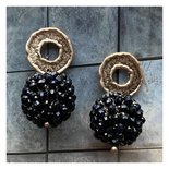 Oorbellen mini candy zwart