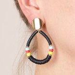 Oorbellen disc roze