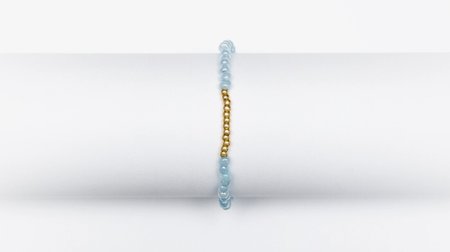 Armband rocaille ijsblauw