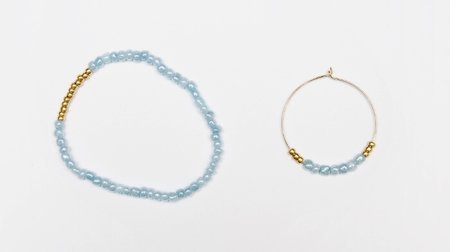 Armband rocaille ijsblauw