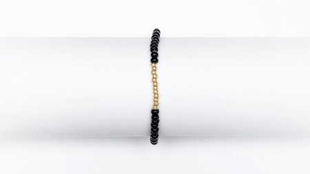Armband rocaille zwart