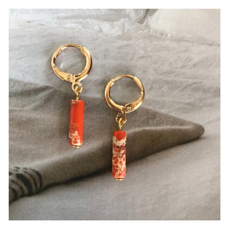 Oorbellen tube oranje