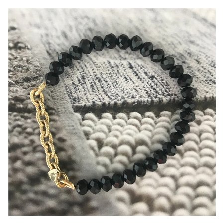 Armband facet zwart
