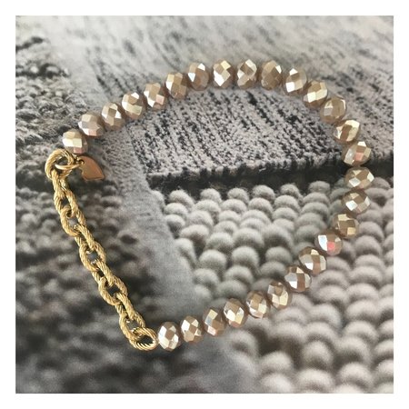 Armband facet taupe