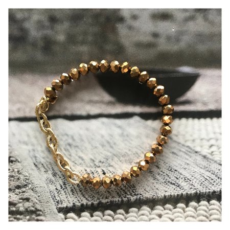 Armband facet cognac