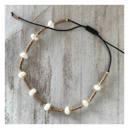Armband parel zand