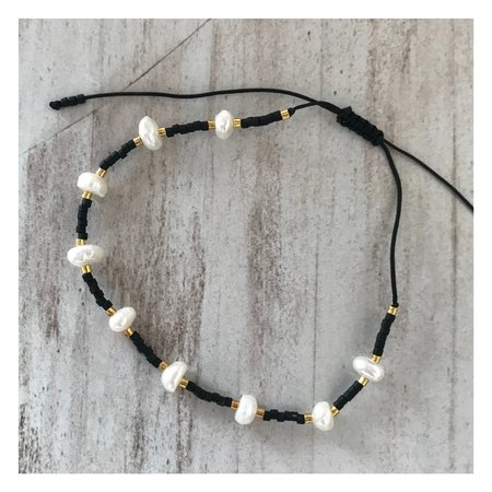 Armband parel zwart