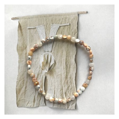 Armband natuursteen beige