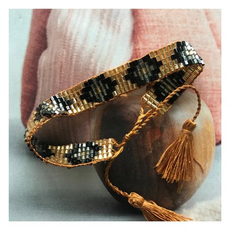 Armband cognac glas