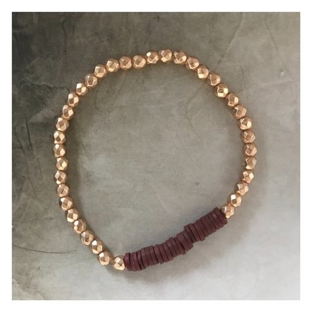 Armband hematite roodbruin