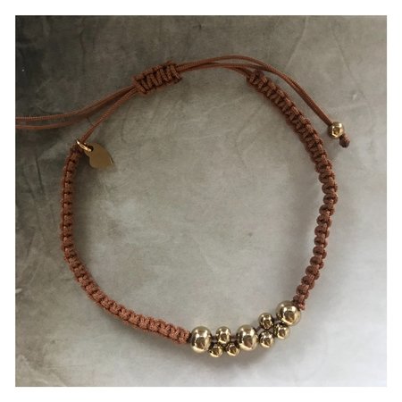 Armband draad bruin