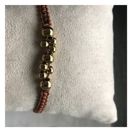 Armband draad bruin