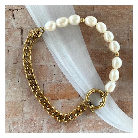 Armband schakel parel