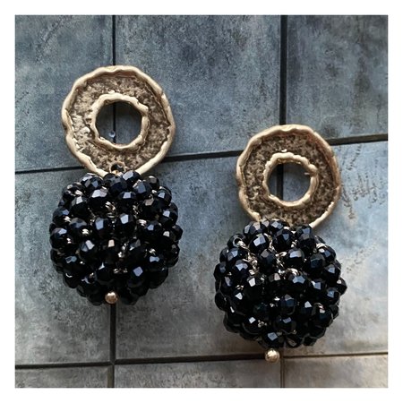 Oorbellen mini candy zwart